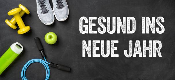 Inicio saludable en el nuevo año - Gesund ins neue Jahr (alemán
) - Foto, Imagen