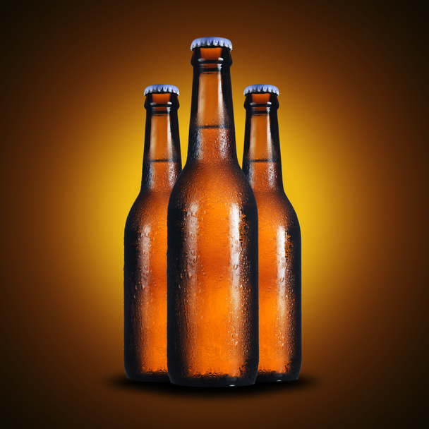 Cold 3 beer bottles - Foto, afbeelding