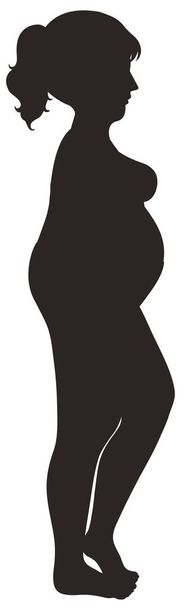 Silhouette woman with diabetes - Vector, Image