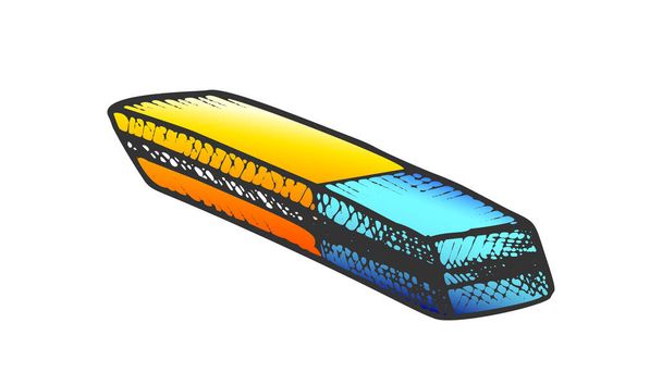 Ластик вектор цвета канцелярского оборудования
 - Вектор,изображение