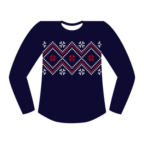 Vector Christmas and New Year sweaterVector Christmas and New Year sweater winter,scandinavian - Vector, Image
