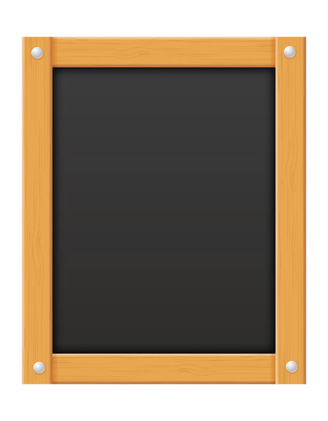 dřevěná černá tabulka menu prázdná šablona pro návrh vektoru illustr - Vektor, obrázek