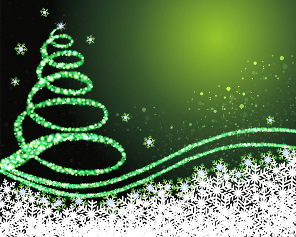 クリスマスツリーの背景イラスト - ベクター画像