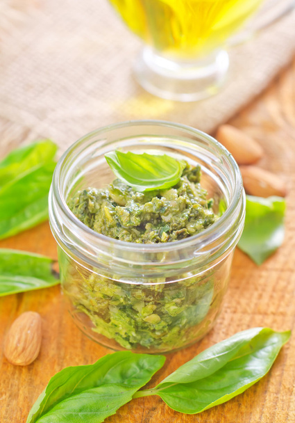Pesto in a jar - Photo, image