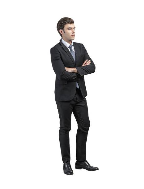 Confident thoughtful young businessman, isolated - Fotoğraf, Görsel