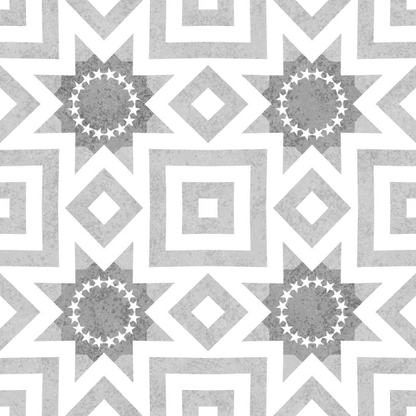 Gray burst abstract geometric seamless textured pattern backgrou - Photo, Image