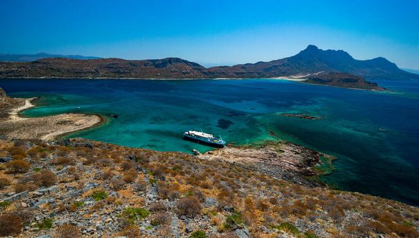 Piękna wyspa Gramvousa w Grecji - Zdjęcie, obraz