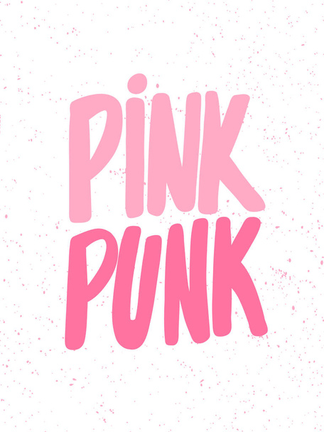 Pink punk. Sticker for social media content. Vector hand drawn illustration design.  - Vektor, kép