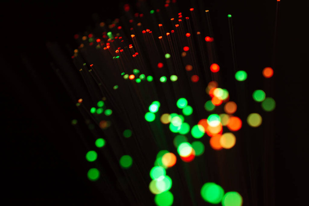 Lichtfaser der Farben, Makro mit Bokeh - Foto, Bild