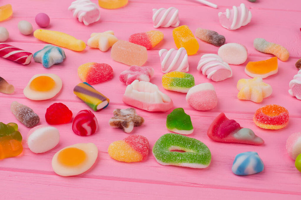 Gummy candies background. - Photo, Image