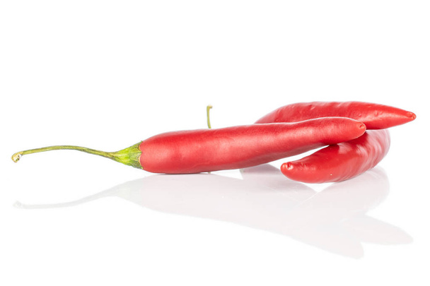 Red hot cayenne chili isolated on white - Fotografie, Obrázek