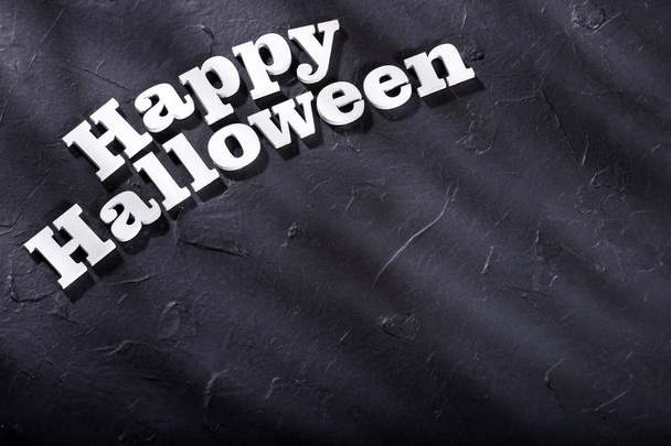 Happy Halloween word in wooden letters - Photo, Image