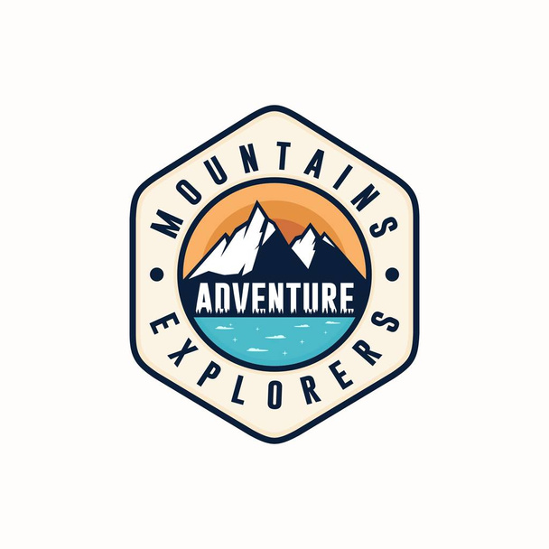 Adventure Logo Montain Wektor ilustracji - Wektor, obraz