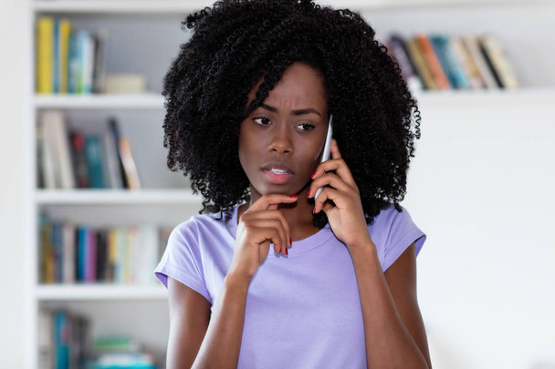 African american woman talking with customer service call center - Fotó, kép