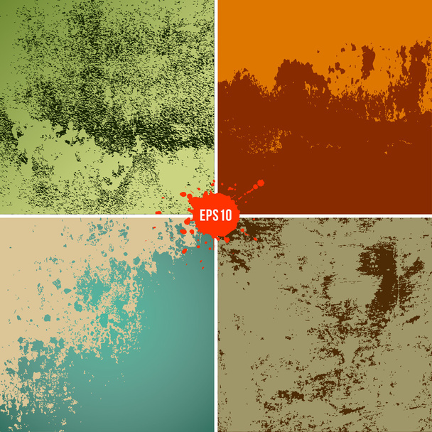 Grunge textures renkli arka plan koleksiyonları - Vektör, Görsel
