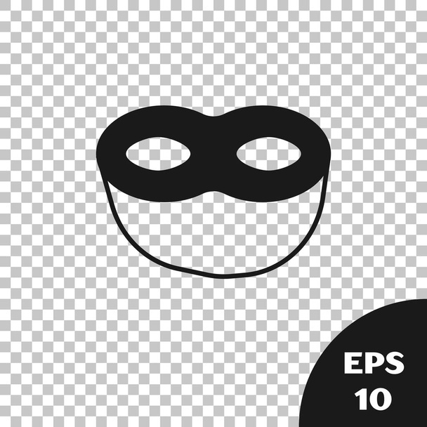 Icono de máscara festiva negra aislado sobre fondo transparente. Ilustración vectorial
 - Vector, Imagen