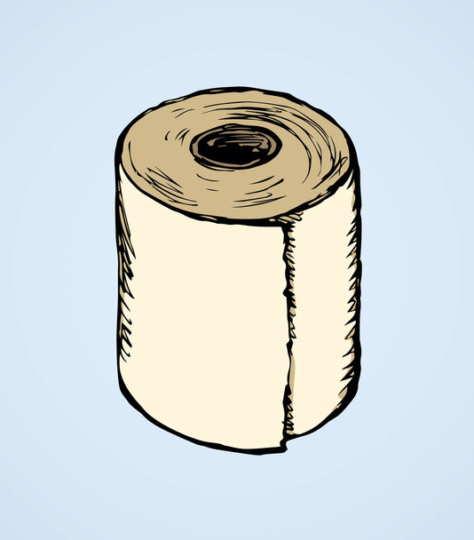 Toilettenpapier. Vektorzeichnung - Vektor, Bild