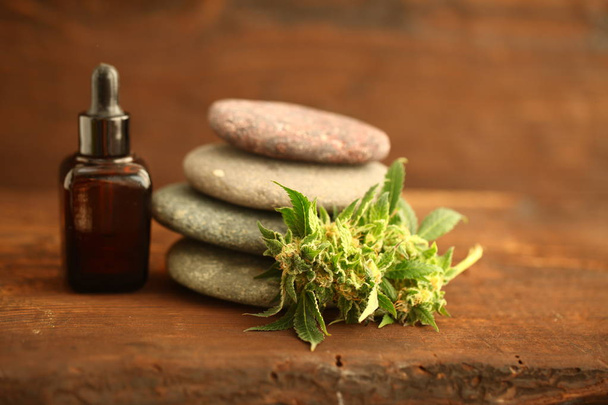 Medical marijuana cannabis cbd oil - Photo, Image