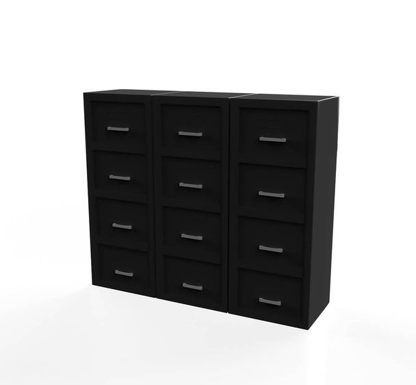 Office filing cabinets. 3d illustration - Photo, Image