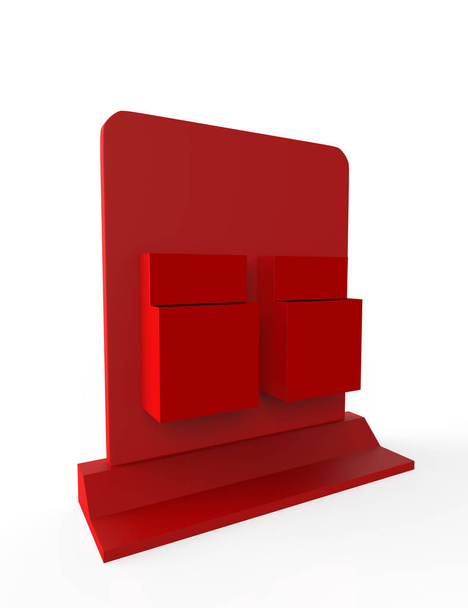 Modelo de caixa de suporte de folheto para personalização .3d ilustração
   - Foto, Imagem