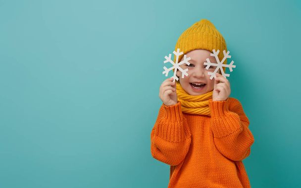 Winter portrait of happy child - Photo, Image