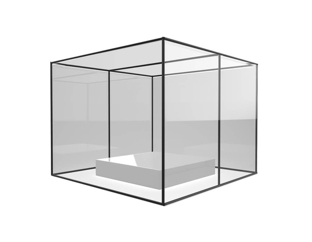 clean gallery with empty modern showcase. 3d illustration - Photo, Image