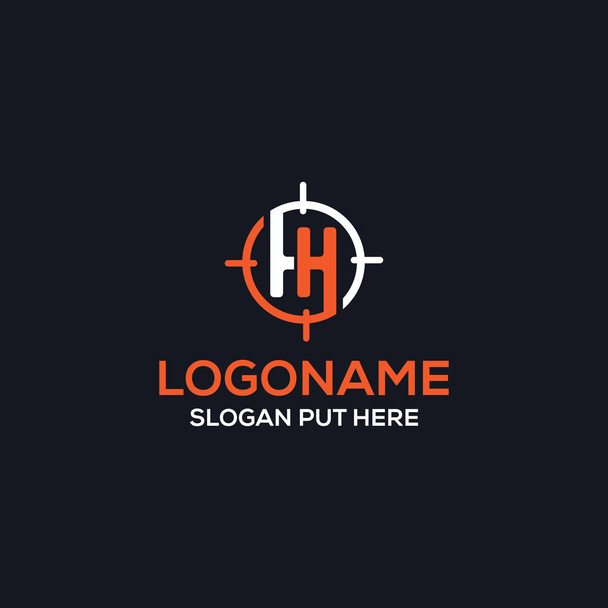 Şirket / iş amaçlı kullanılmaya hazır yaratıcı & Modern H Mektup Avcısı logosu tasarımı şablonu - Vektör, Görsel