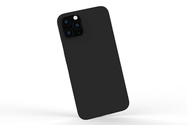 iphone 11 або iphone Max Pro Phone футляр на ізольованому білому фоні. Мобільна обкладинка для монітора або вашого дизайну. 3d ілюстрація
 - Фото, зображення