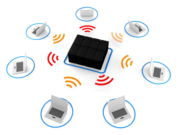 Wireless network server - Zdjęcie, obraz