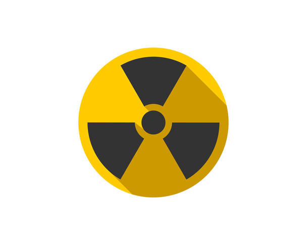 Sugárzás ikon vektor. Figyelmeztető radioaktív jel veszély szimbólum. - Vektor, kép