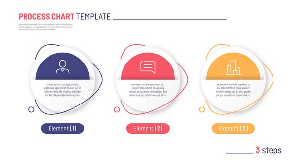 Vector infographic process chart template. Three steps - Vector, Image