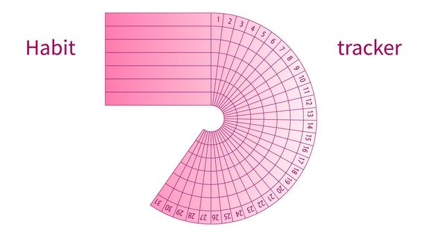 Ежедневный трекер привычки на 31 день векторной конструкции
 - Вектор,изображение