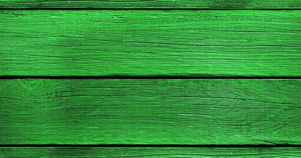 Background texture green boards. Panorama. - Fotografie, Obrázek