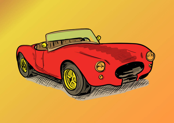 red car - Vector, Image