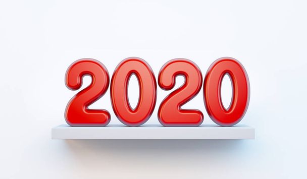2020 Happy New Year creatief ontwerp achtergrond of wenskaart - Foto, afbeelding