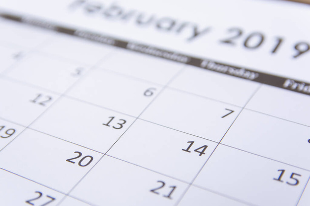Calendar page February 2019 background - Valokuva, kuva