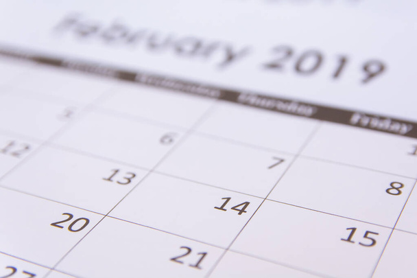 Calendar page February 2019 background - Фото, изображение