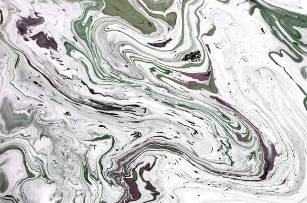 Marble abstract acrylic background. Nature green marbling artwork texture. Golden glitter. - Foto, Bild