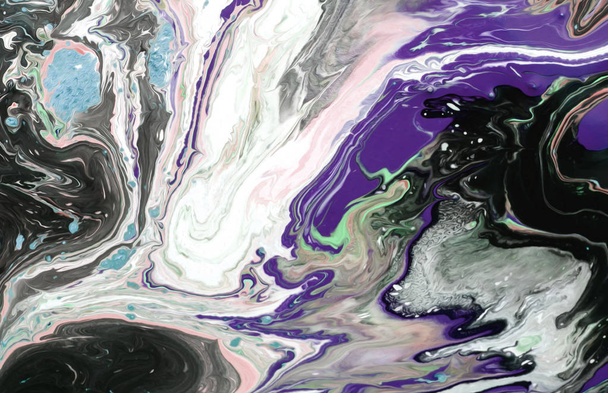 Traditional marbling artwork patterns as colorful abstract background - Φωτογραφία, εικόνα