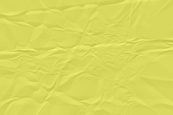 crumpled yellow paper background close up - Photo, Image