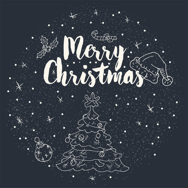 Nový rok a vánoční obrys rozvržení pro designové karty v st - Vektor, obrázek