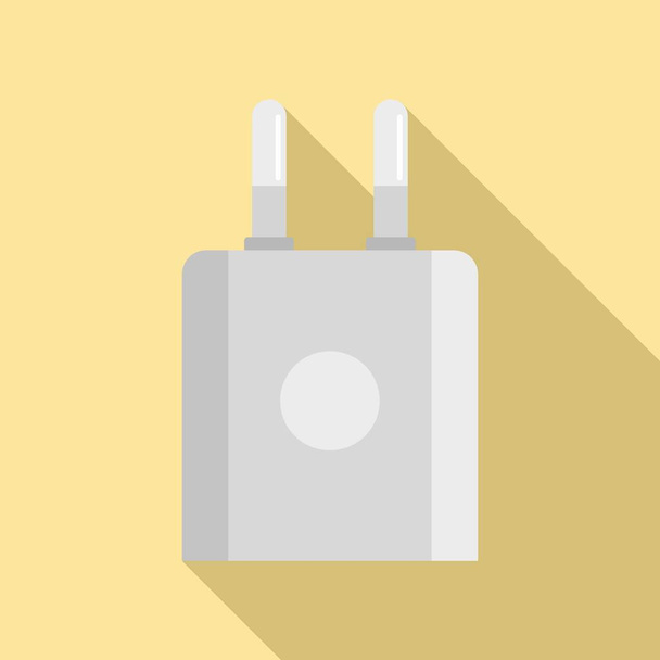 Smartphone plug icon, flat style - Vector, Imagen