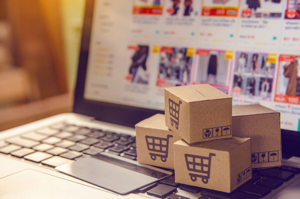 Online vásárlás koncepció - Bevásárlási szolgáltatás az interneten. Nincs magyar neve - Fotó, kép