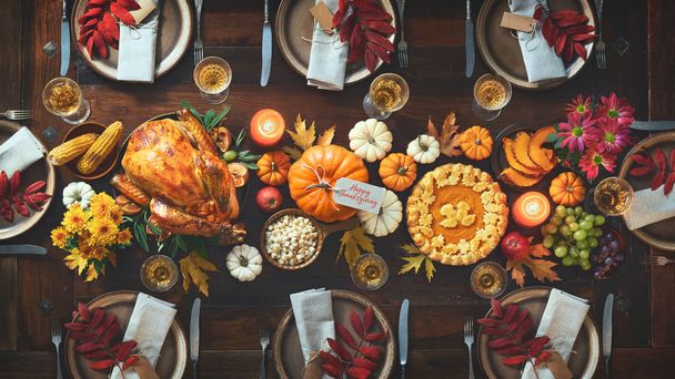 Thanksgiving viering traditioneel diner - Foto, afbeelding