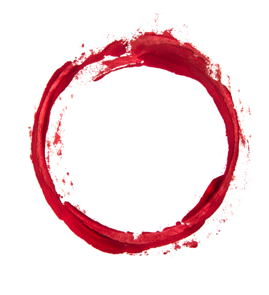Round circle frame as a design element, made with a paint stroke - Photo, Image