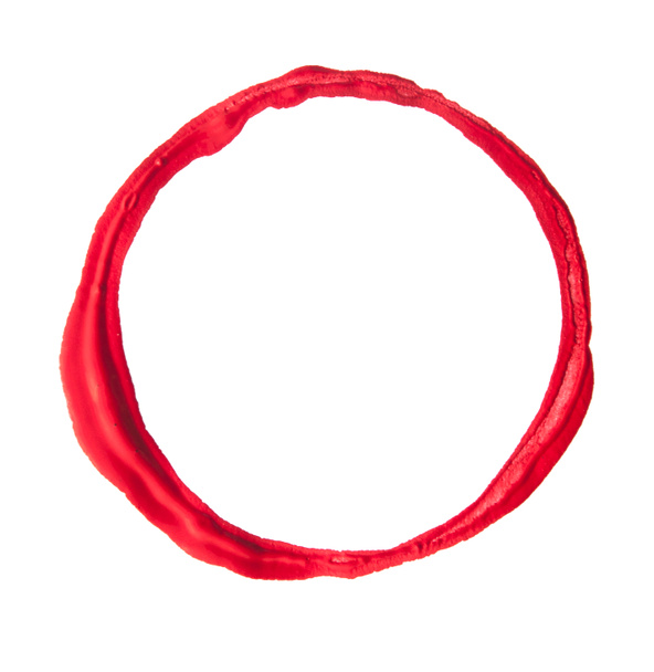 Ronde cirkelframe als een ontwerpelement, gemaakt met een penseelstreek - Foto, afbeelding