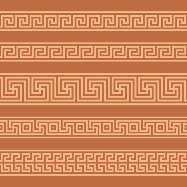 Greek border ornaments - Vector, Image