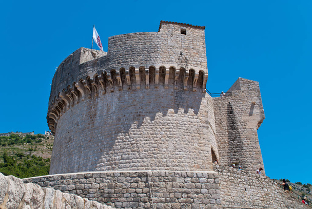Hırvatistan 'ın Dubrovnik kentindeki Minceta Kulesi - Fotoğraf, Görsel