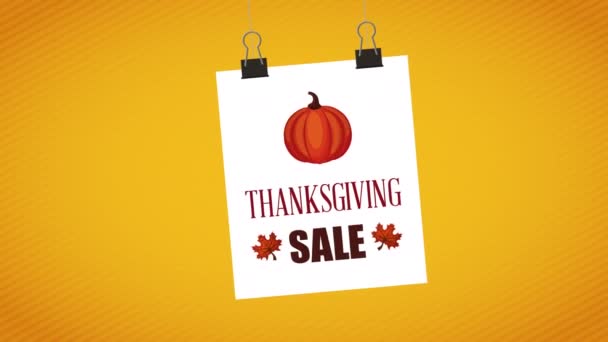 holiday thanksgiving sale with pumpkin - Footage, Video