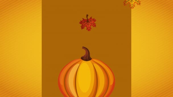 happy thanksgiving celebration with pumpkin - 映像、動画